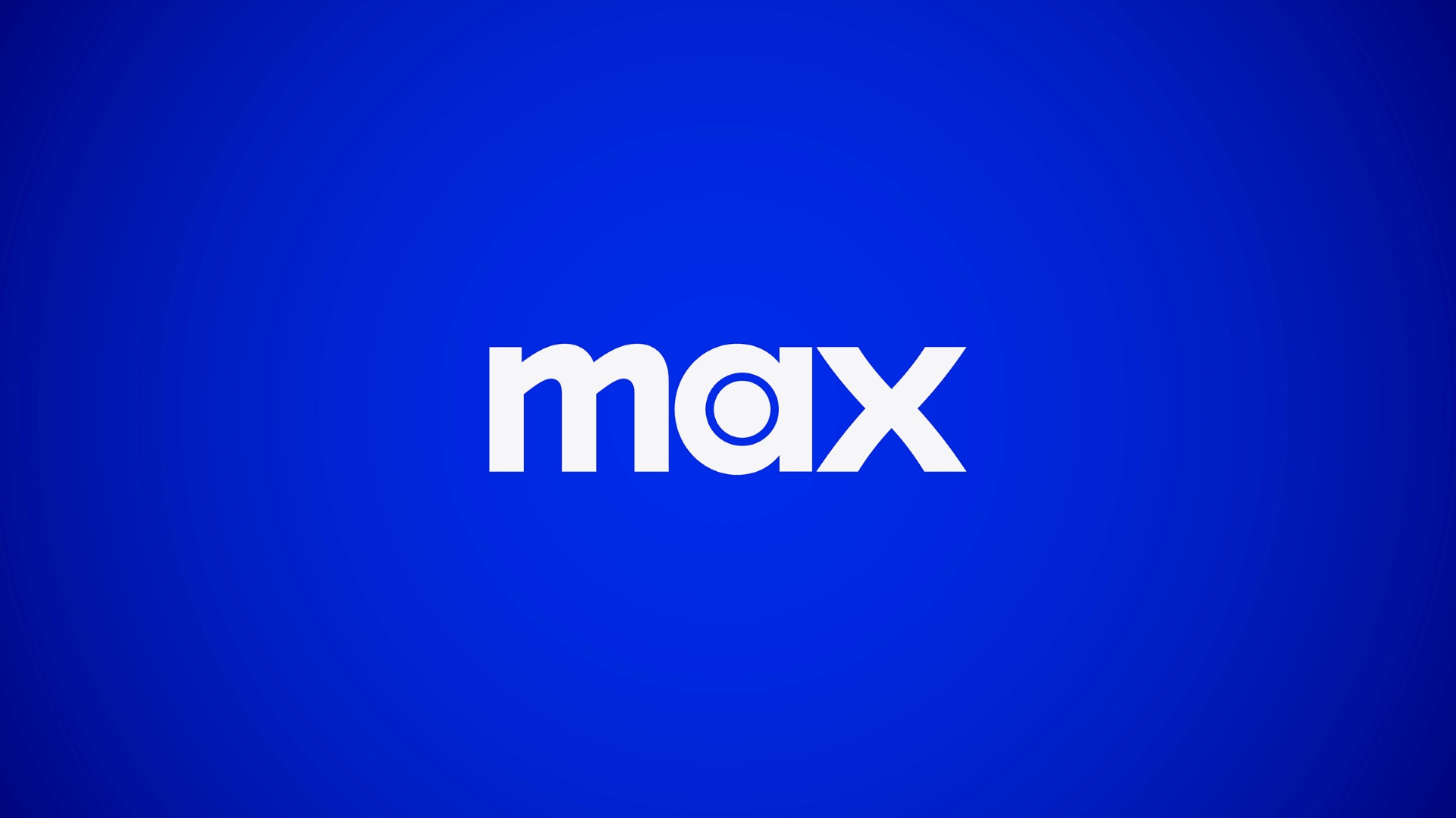 Tangkapan layar logo Max baru dengan latar belakang biru.