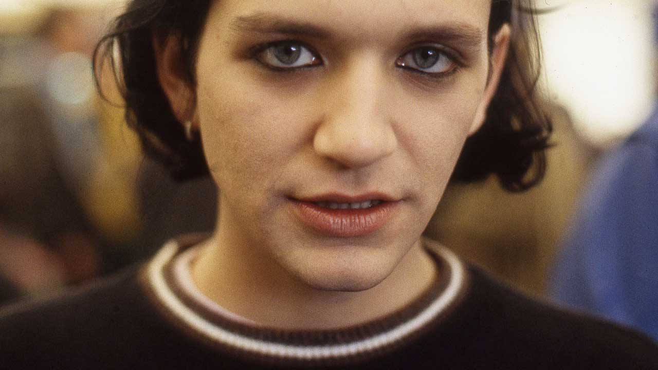 Brian Molko backstage at Glastonbury, 1997