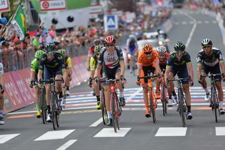 Rui Costa (UAE Team Emirates) wins the sprint for second place