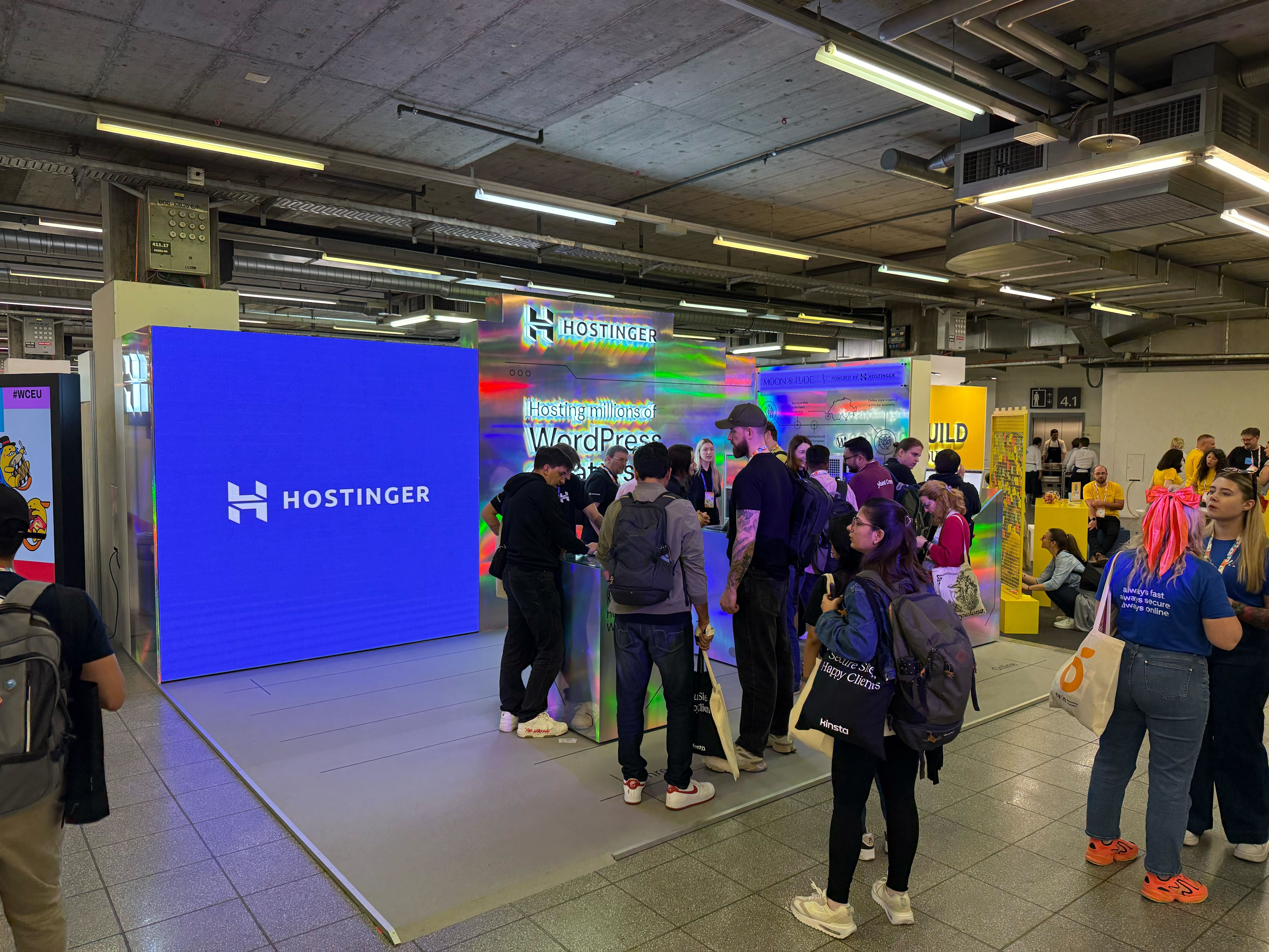 Hostinger booth at WordCamp Europe