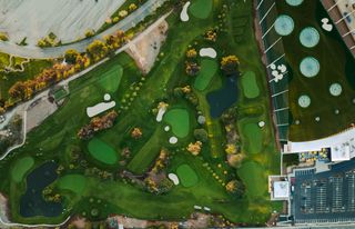 The par 3 course from above