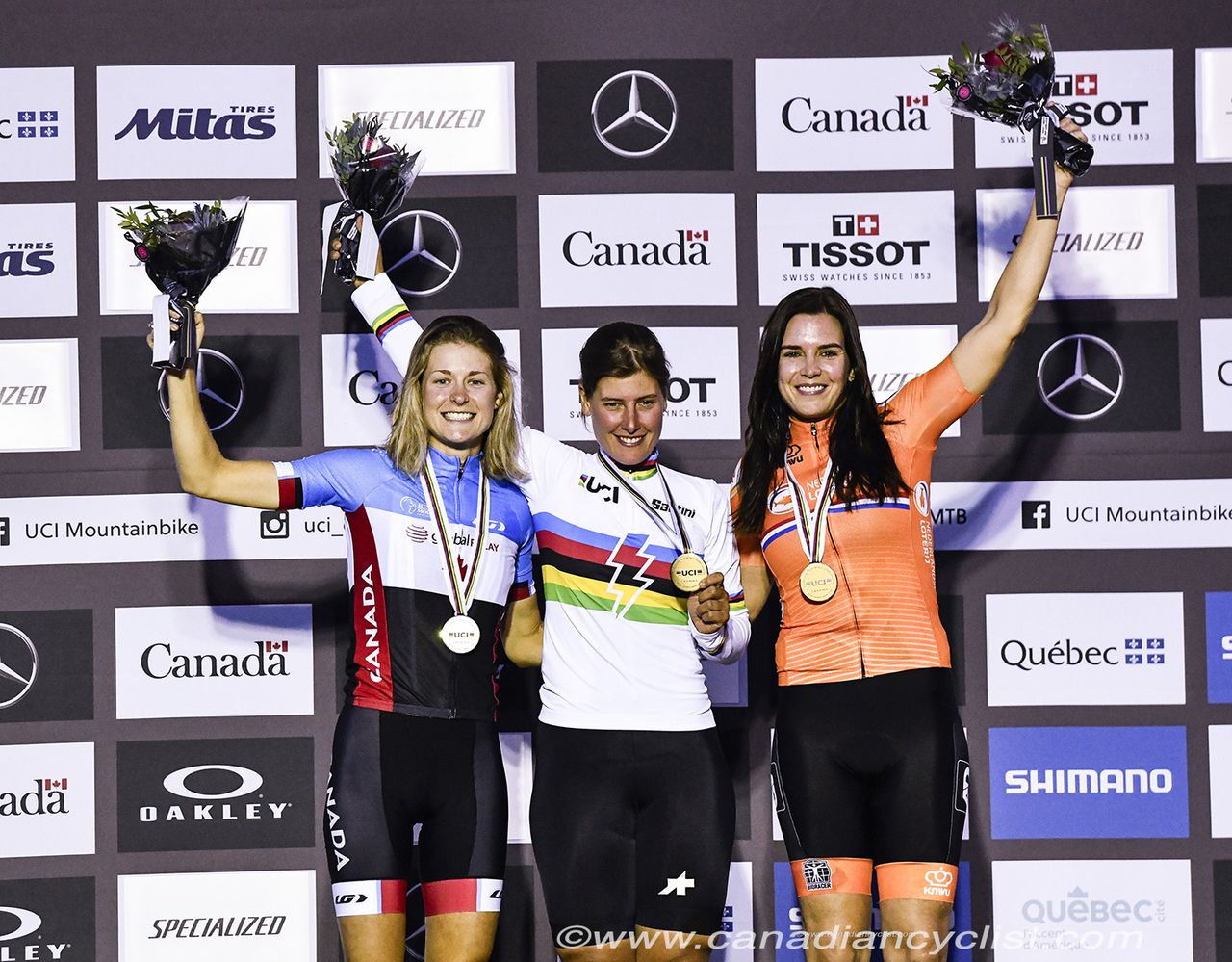 Podium: Maghalie Rochette, Nathalie Schneitter, Anneke Beerten