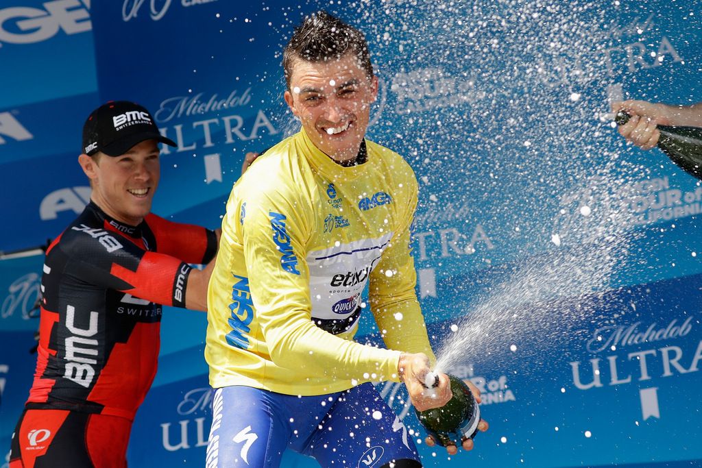 Julian Alaphilippe enjoying his first GC win