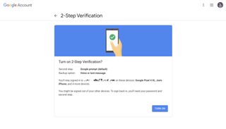 Final "turn on 2-step verification?" screen