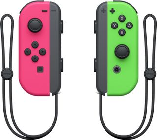 Neon Pink and Neon Green Joy-Con