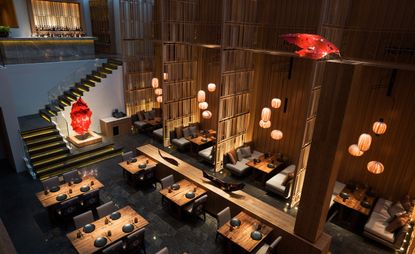 Modern interior of Kioku restaurant