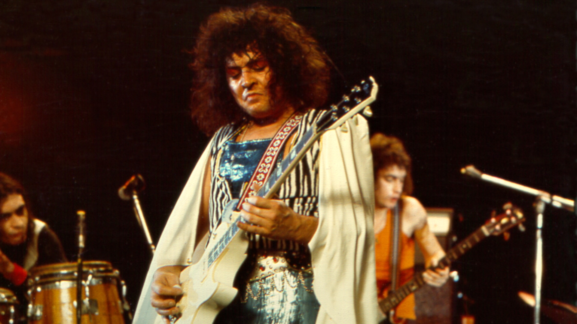 Marc Bolan of T-Rex playing live