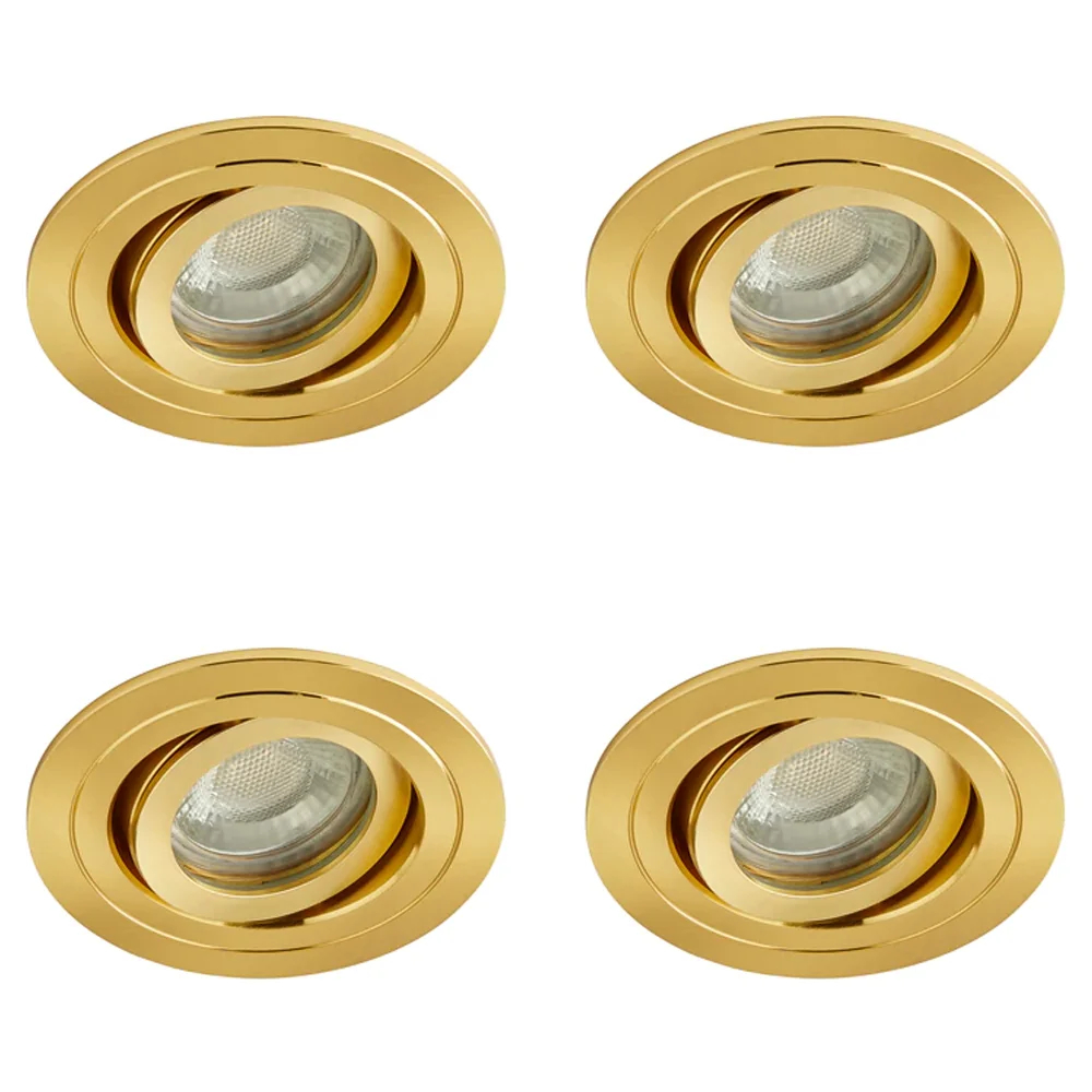 satin brass tiltable downlights