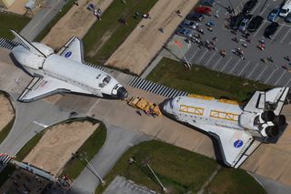 Atlantis and Endeavour Nose-to-Nose