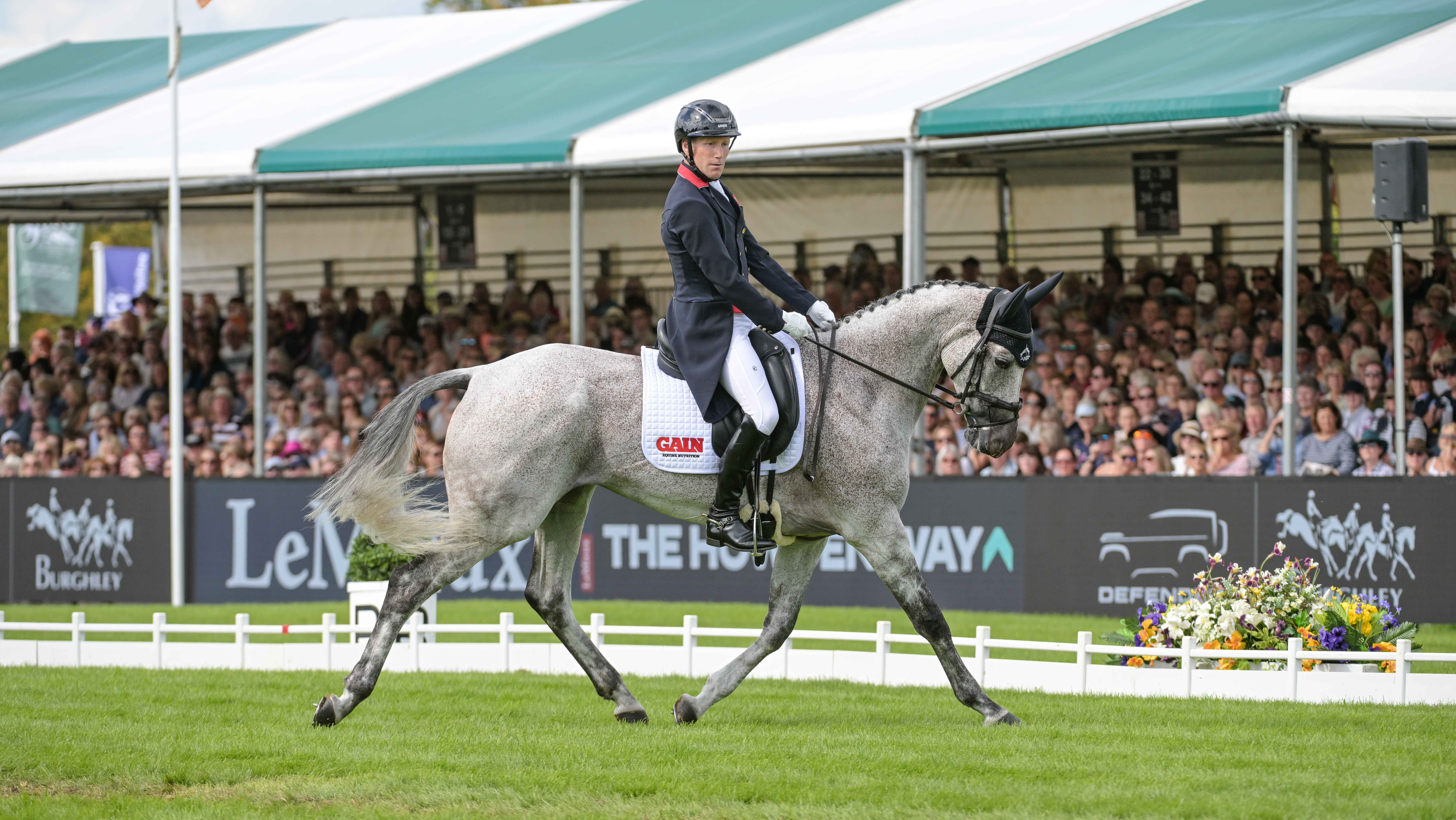 Burghley Horse Trials dressage results: Oliver Townend and Cooley Rosalent lead