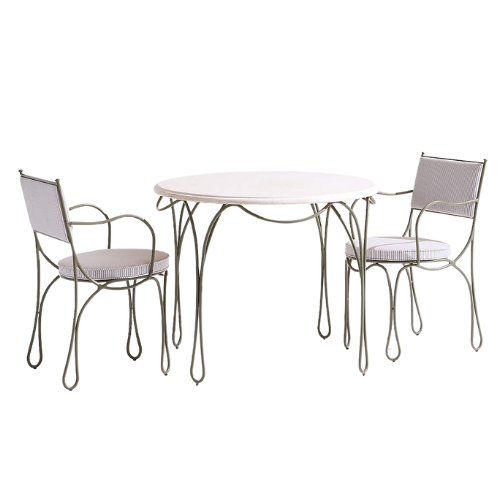 Crate & Barrel, The Harpen Metal Bistro Outdoor Dining Set by Jake Arnold