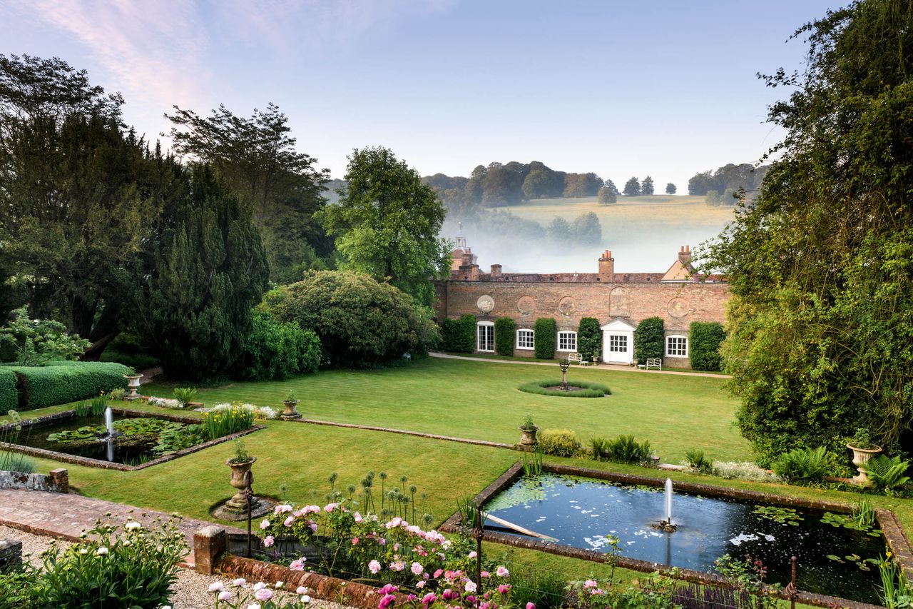 The 1930s ponds viewed from the terrace. Stonor Park, Henley-on-Thames. Photograph: ©Jason Ingram