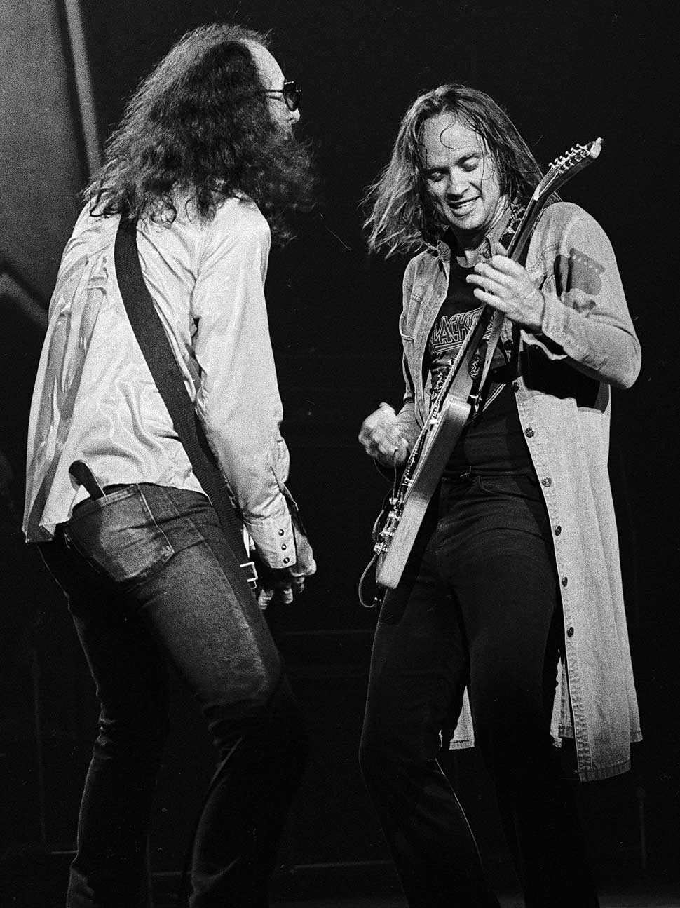 Charlie Hargrett and Rickey Medlocke of Blackfoot perform at The Fox Theater in Atlanta Georgia, July 24,1981
