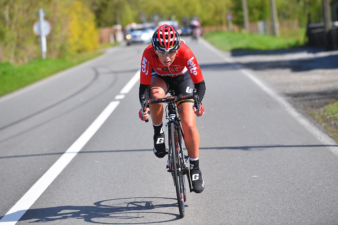 Puck Moonen on the attack at La Fl&egrave;che Wallonne