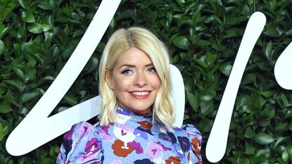 LONDON, ENGLAND - DECEMBER 02: Holly Willoughby arrives at The Fashion Awards 2019 held at Royal Albert Hall on December 02, 2019 in London, England. (Photo by Samir Hussein/WireImage)