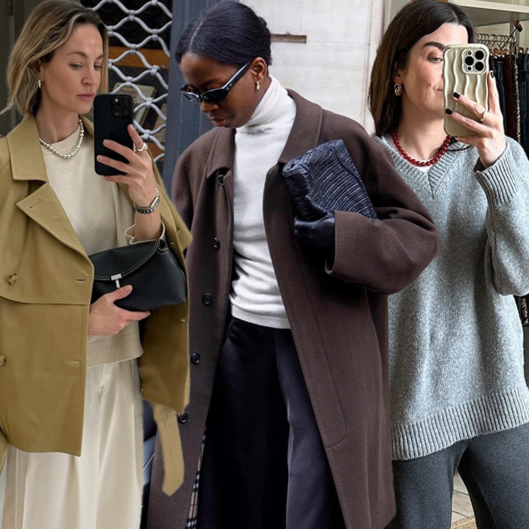 collage of fashion influencers wearing the winter 2026 relaxed pants trends