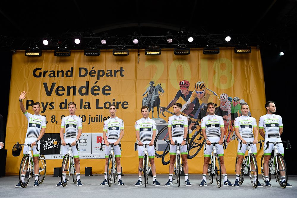 Fortuneo-Samsic at the 2018 Tour de France team presentation