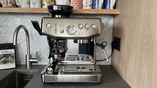 Breville Barista Express Impress coffee maker.