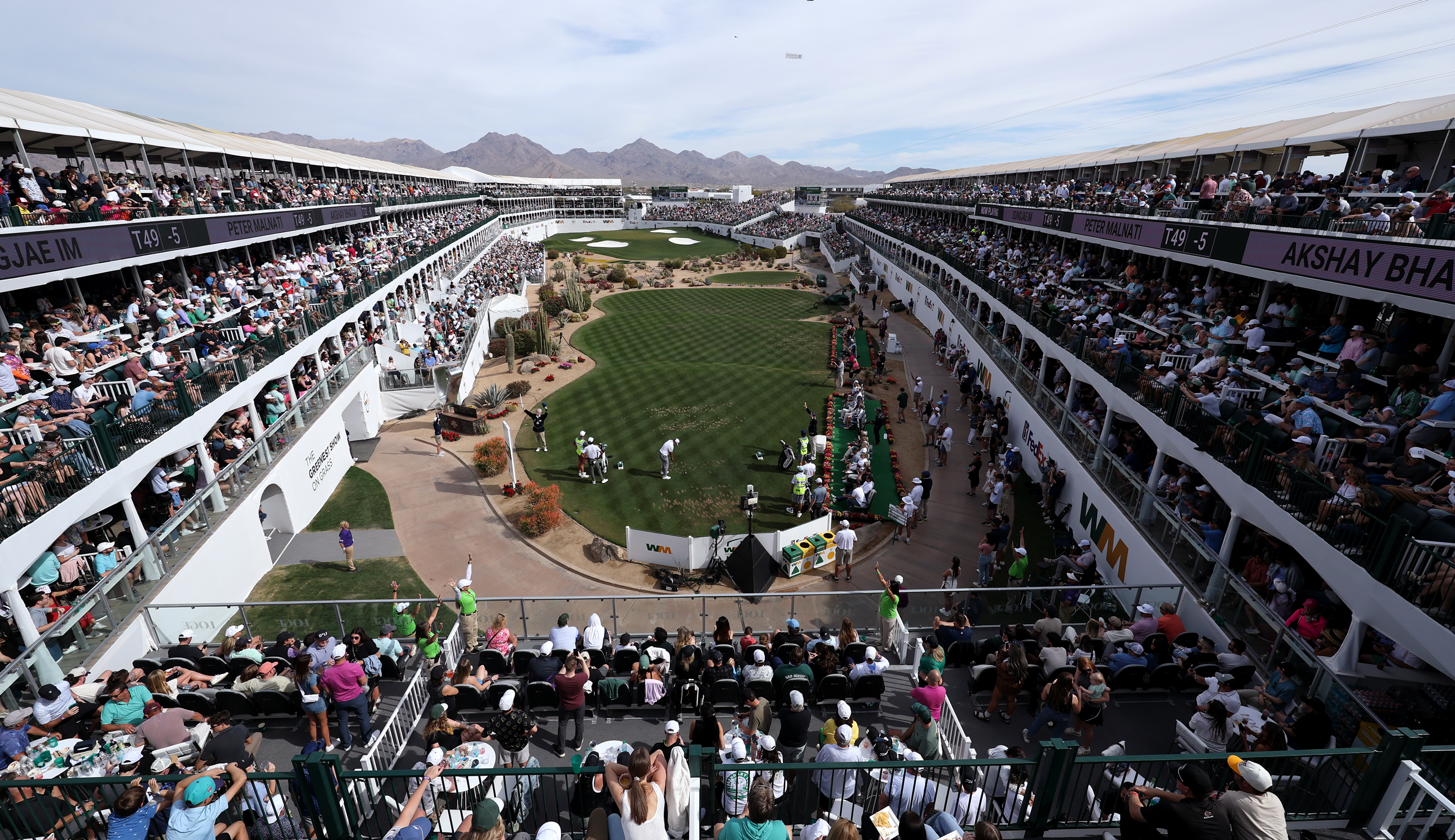 A general view of the 16th hole at the WM Phoenix Open