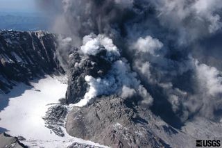 Mount St. Helens erupts