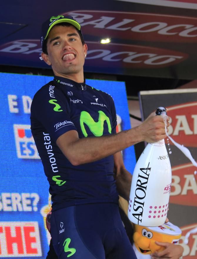 Benat Intxausti (Movistar Team) on the podium
