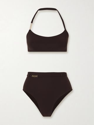 Sessantacinque Chain-Embellished Halterneck Bikini