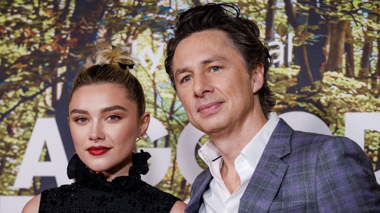 Florence Pugh and Zach Braff attend the &#039;A Good Person&#039; UK premiere