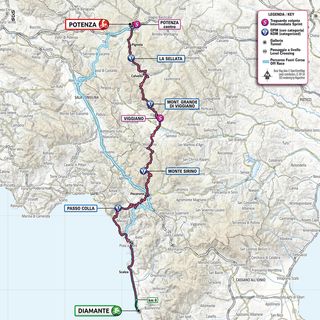 Route map stage 7 of 2022 Giro d'Italia
