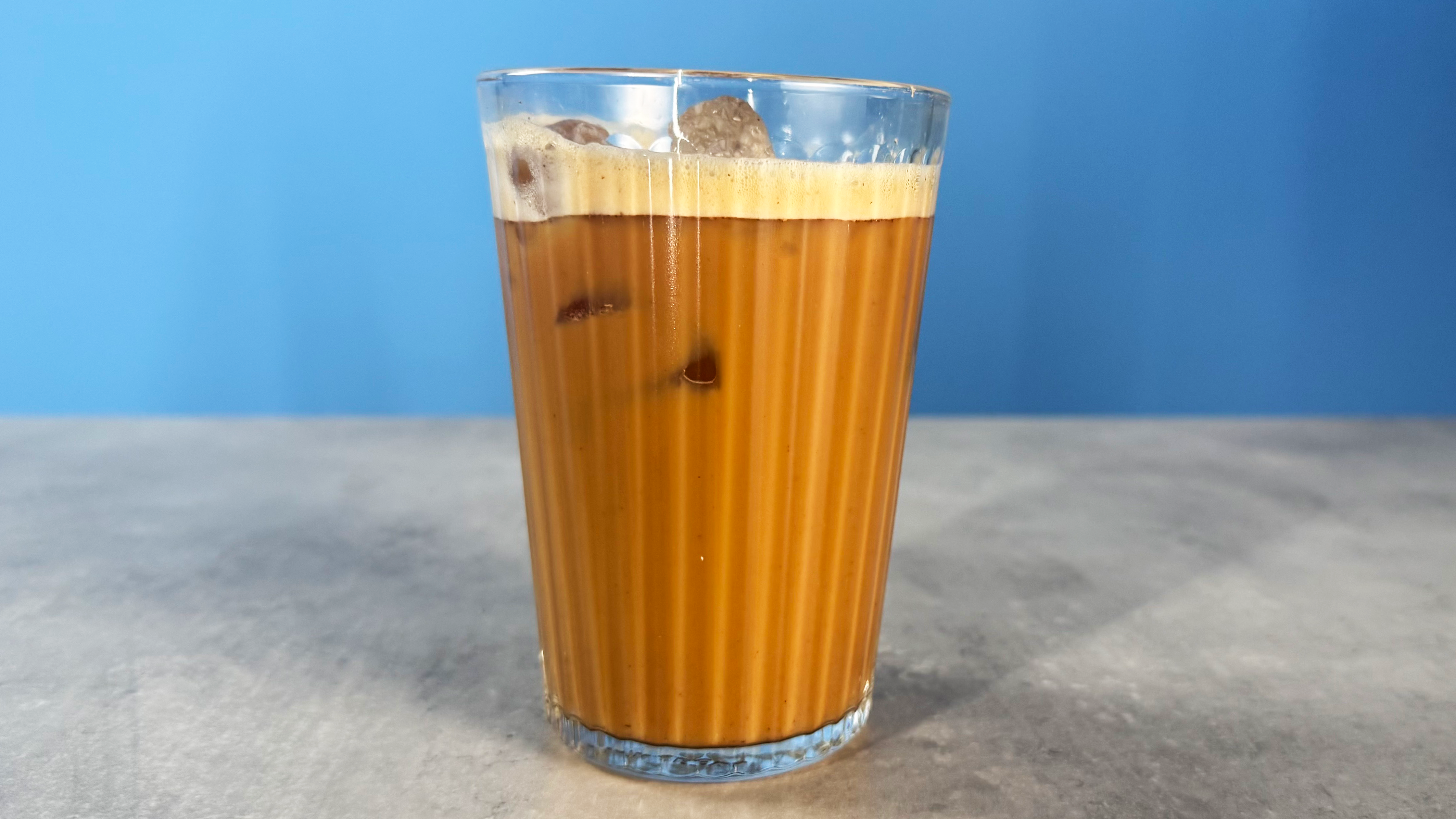 a photo of a copycat starbucks iced brown sugar oatmilk shaken espresso