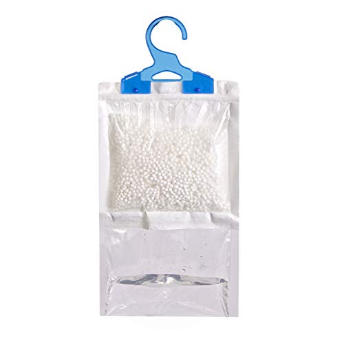 Nyxi Set of 12 Hanging Interior Wardrobe Dehumidifier - 230g Each Bag - Ideal to Stop Damp, Mould Mildew &amp;amp; Condensation- for Wardrobe, Home, Kitchen, Garage, Bedroom, Caravan, Office, Basement Etc