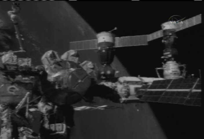 Fresh Russian Cargo Ship Docks at ISS