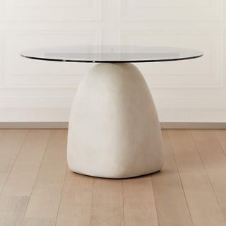 Stone Round White Concrete Dining Table 