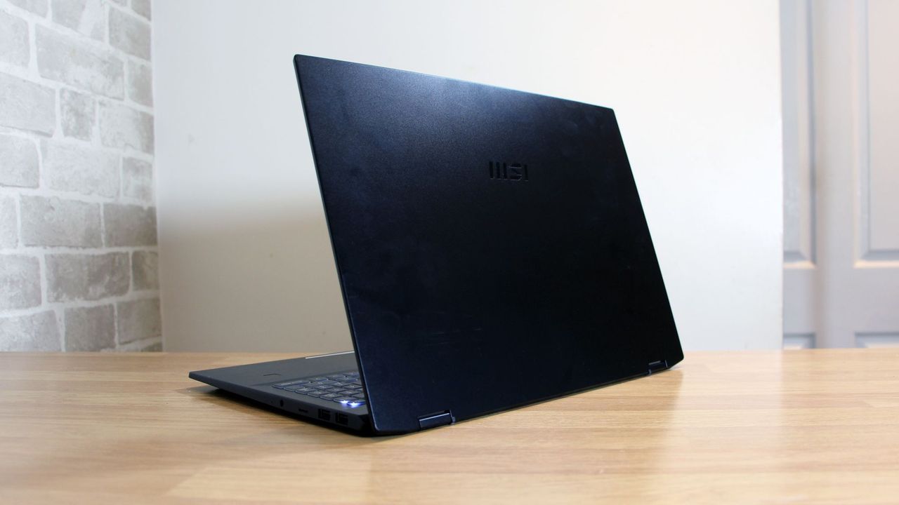 The MSI Summit E16 on a desk