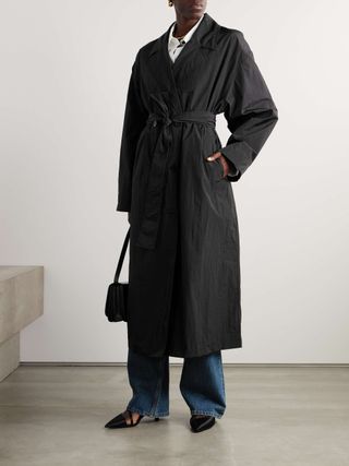 Jude Belted Tech-Shell Trench Coat