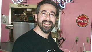 Warren Spector at E3 1999.
