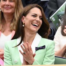 Kate Middleton at Wimbledon in a mint green blazer