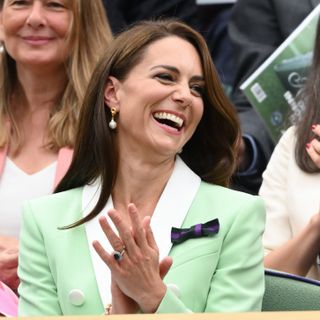 Kate Middleton at Wimbledon in a mint green blazer