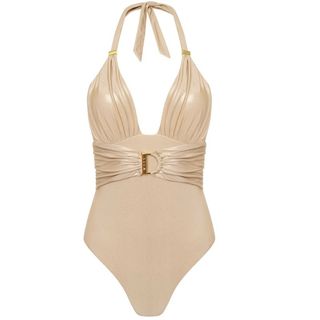 Naia Beach Goldie Shimmer Buckle Detail Swimsuit