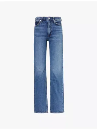 Harlow Straight-Leg Mid-Rise Stretch-Denim Jeans