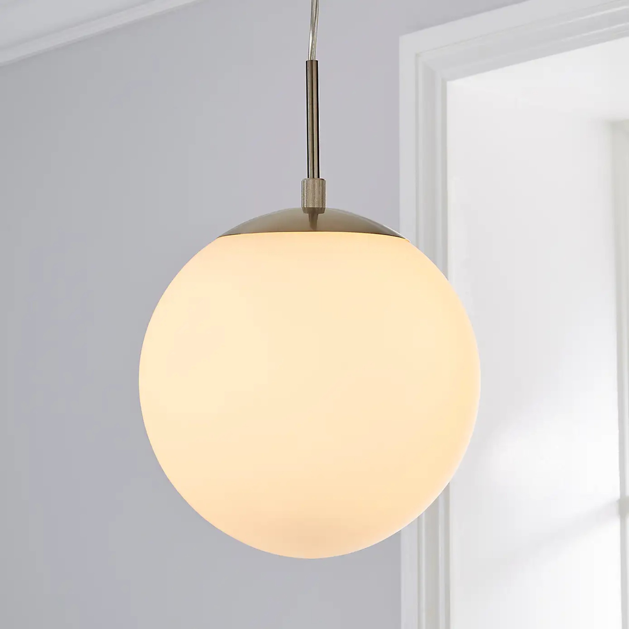 Dunelm Hamptworth Dome Frosted Glass Pendant Light
