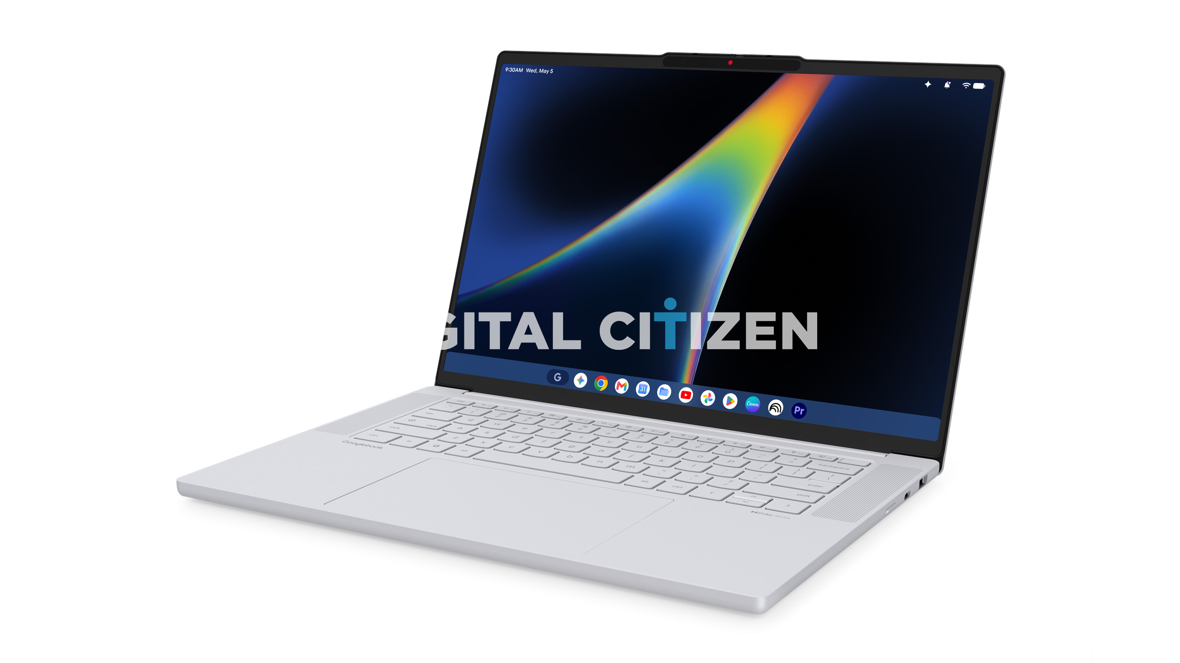 Lenovo Googlebook 15 leaked photo showing laptop at an angle