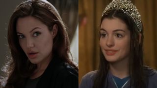 Angelina Jolie in Mr. and Mrs. Smith and Anne Hathaway in tiara in Princess Diaries