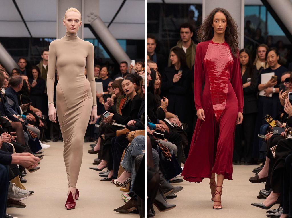 Two models on a catwalk