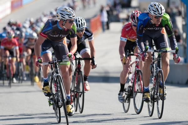 Exergy controlled the field while their rider Morgan Schmitt was in the winning three-man break.