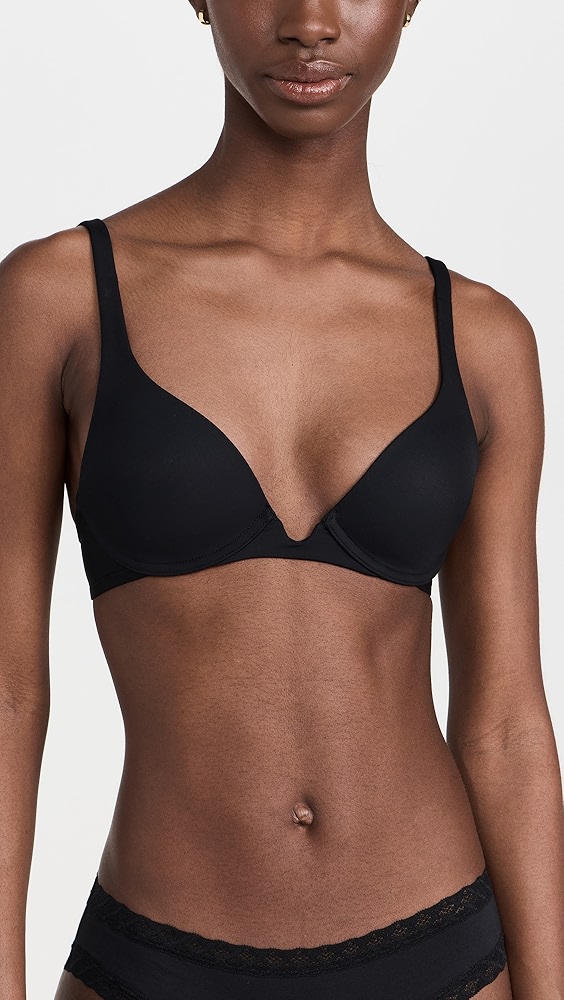 Natori Verge Convertible Plunge Contour Underwire Bra - Black