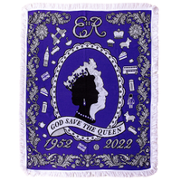 Queen&#39;s Platinum Jubilee Commemorative Knitted Blanket, £34.99 | not just clothing