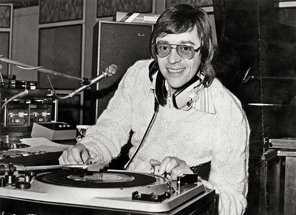 Tommy Vance at his DJ console