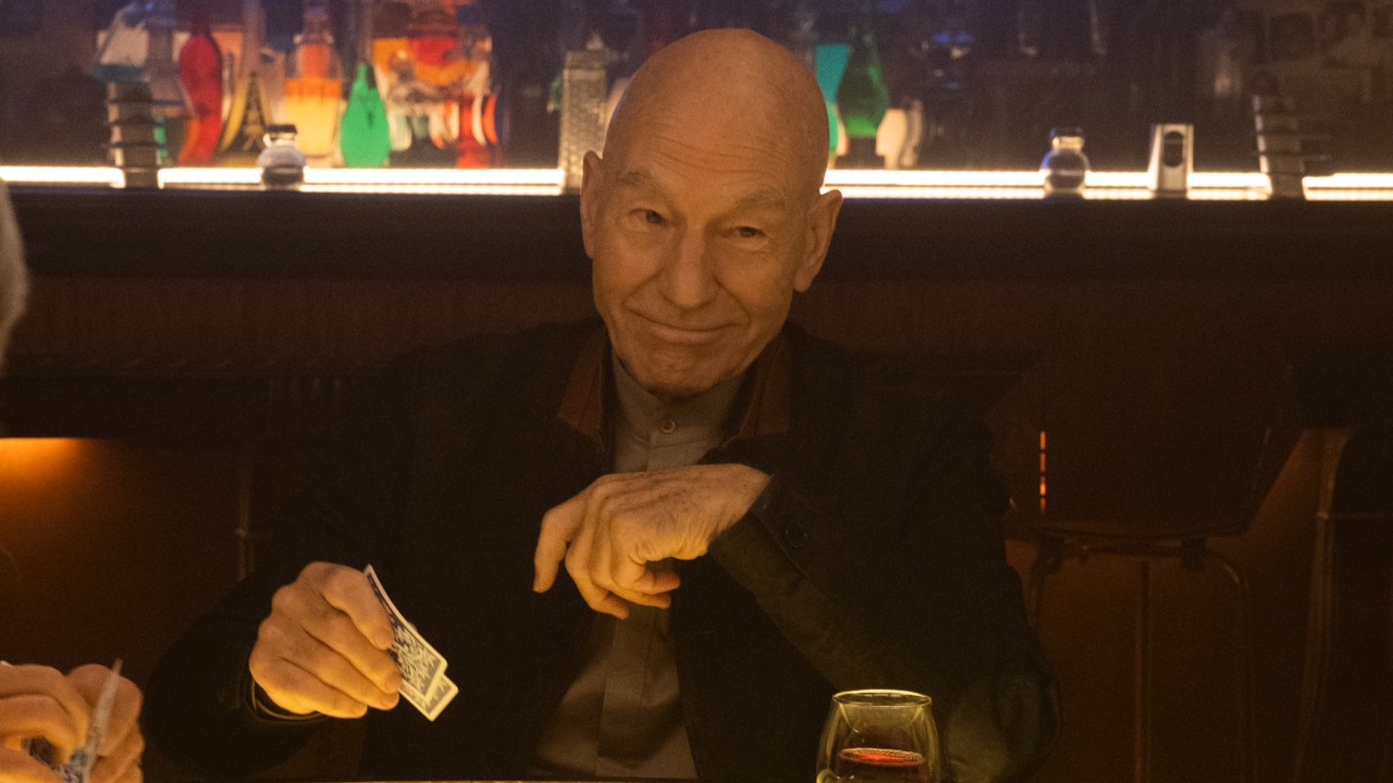 Jean-Luc Picard in Star Trek: Picard smiling