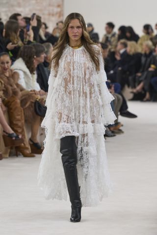 Lace maxi dress from the Chloe F/W 2024 runway