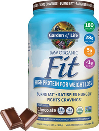 Garden of Life Raw Organic Fit Vegan Protein Powder Chocolate, 28g Plant Based Protein for Weight Loss, Pea Protein, Fiber, Probiotics, Dairy Free Nutritional Shake for Women and Men, 20 Servings Now $30.37 Save 49%
